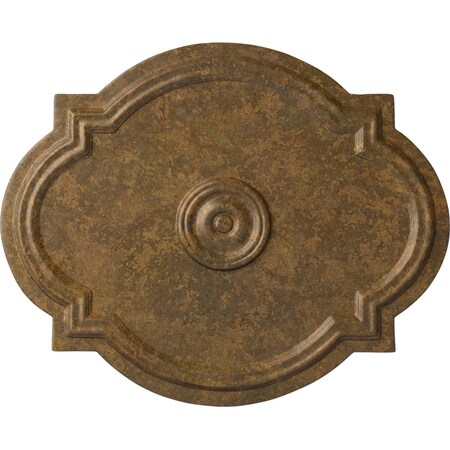 Ekena Millwork Waltz Ceiling Medallion (Fits Canopies up to 4 1/2"), 21 1/4"W x 17 3/8"H x 1"P, Rubbed Bronze CM21WARZS